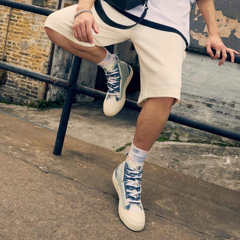 Champion Essentials Collection Street Roller Anti-Slip Wear-Resistant Low-Top Skateboard Shoes Women's Blue купить в интернет-магазине Yoocart с быстрой доставкой по России.