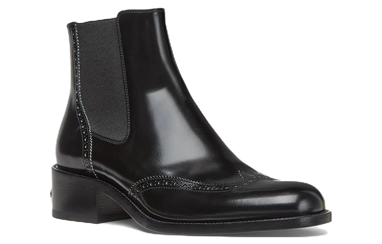 FENDI Short Chelsea Boots Men's Black