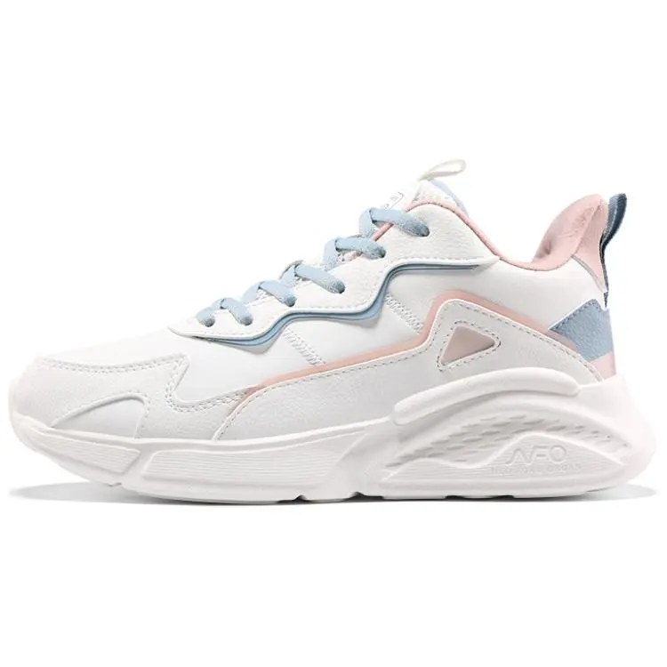 361° Wear-Resistant Coverage Warm Low-Top Casual Shoes Women's White Blue Pink