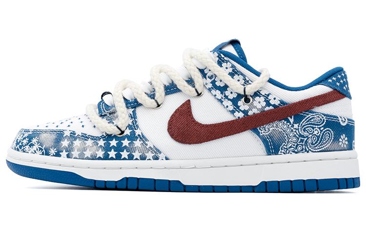 Nike Dunk Low Low-Top Skateboard Shoes Men's White Blue