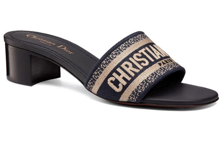 DIOR Dway Slide Slippers Blue Black Women's купить в интернет-магазине Yoocart с быстрой доставкой по России.