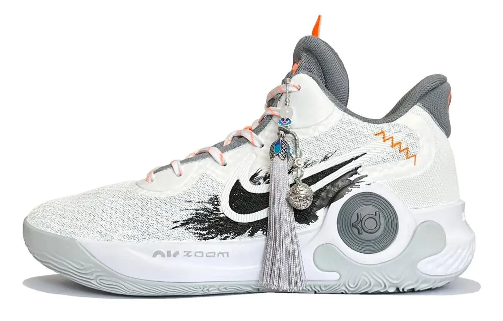 Nike KD Trey 5 Ignite The Entire Field Lightweight Anti-Slip Mid-Top Basketball Shoes Unisex Black White
