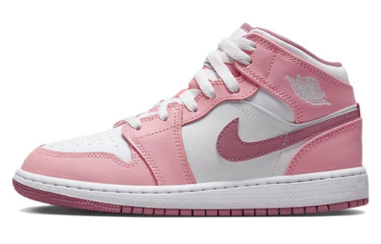 Jordan Air Jordan 1 Mid top Vintage Basketball Shoes Women's White Pink купить в интернет-магазине Yoocart с быстрой доставкой по России.