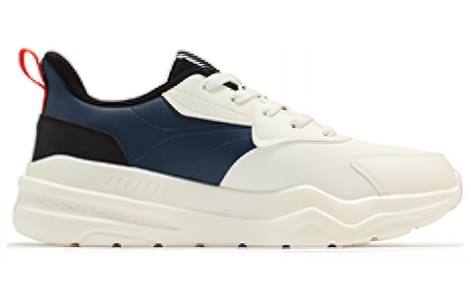 361° Anti-Slip Wear-Resistant Low-Top Sports Casual Shoes Men's Feather White Oil Ink Blue купить в интернет-магазине Yoocart с быстрой доставкой по России.