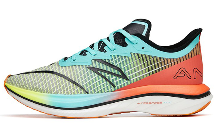 Anta Cushioning Anti-Slip And Wear-Resistant Low-Top Running Shoes Men's Blue Orange White