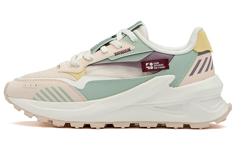 361° Long Wind Casual Shoes Women's Low Top Cucumber Green/Pink/Ivory White
