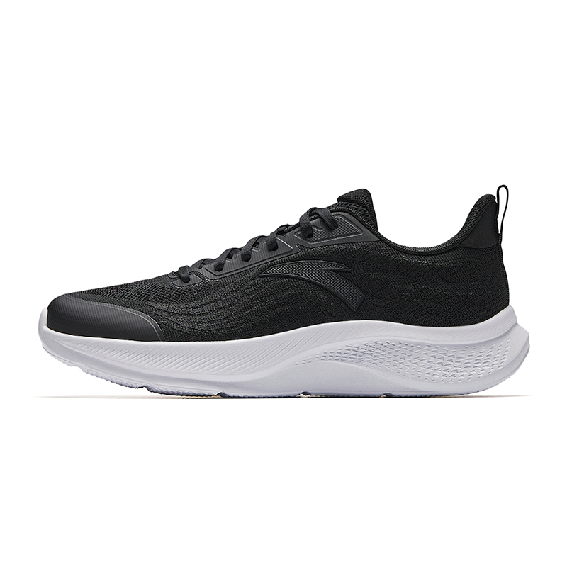 Anta Cushioning Height Increasing Lightweight Breathable Low Top C37 Technology Casual Running Shoes Men's Black White