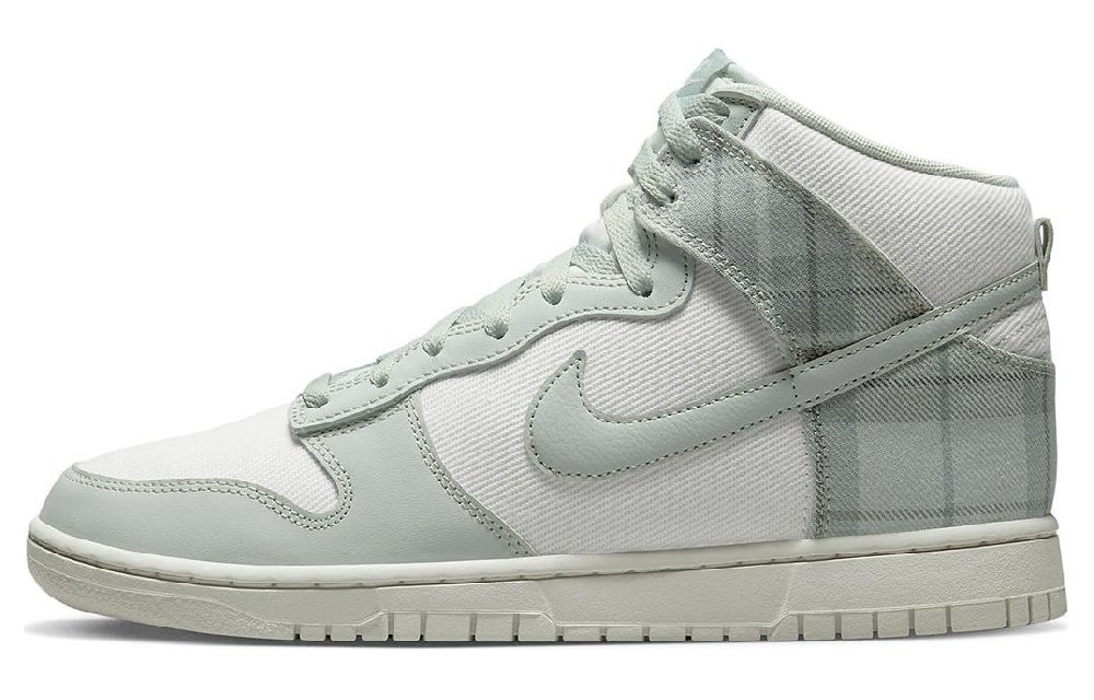 Nike Dunk High Se Tartan Plaid White Light Green