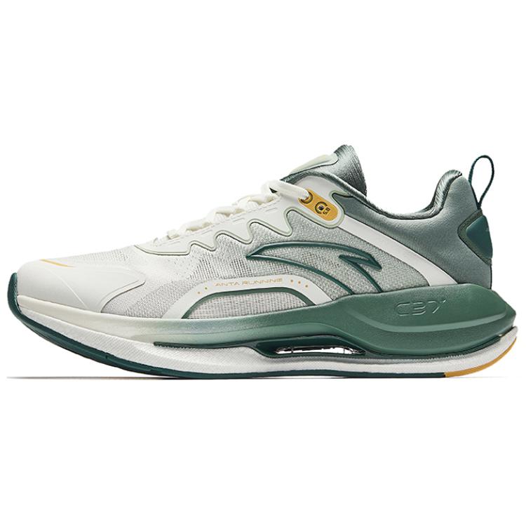 Anta C37 5.0 Cushioning And Abrasion Resistant Coverage Low Top Nitrogen Technology Running Shoes Men's White Green