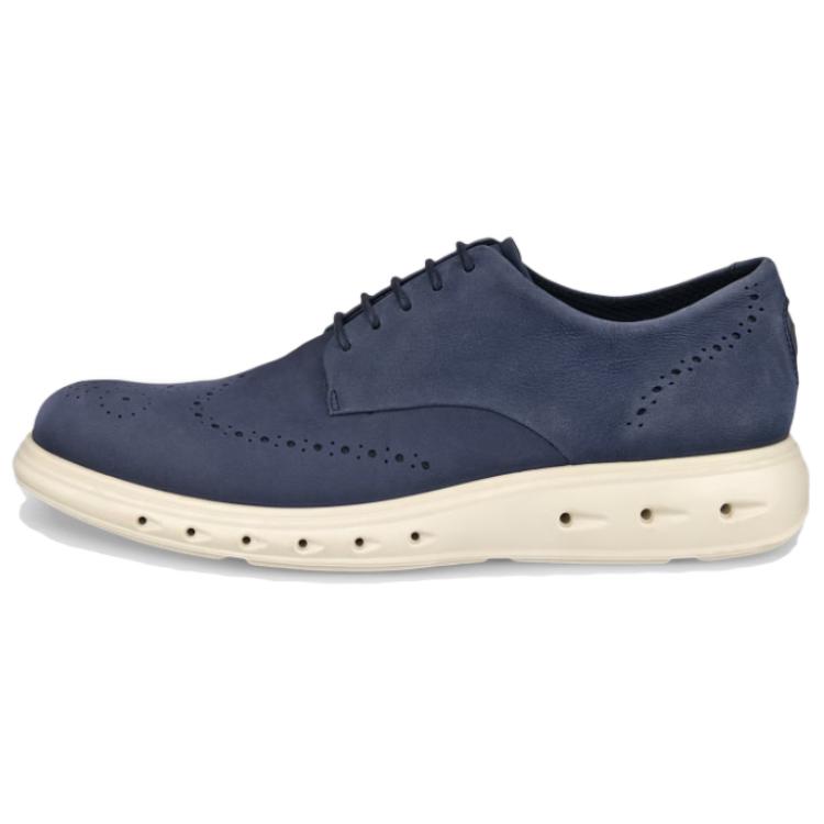 Ecco Abrasion Resistant Low Top Casual Shoes Men's Blue