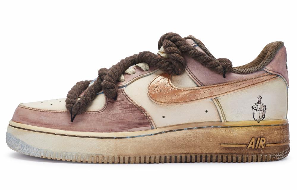 Nike Air Force 1 811 Manufacturing, Acorn Brown Low Top Skateboard Shoes Men's Khaki Brown