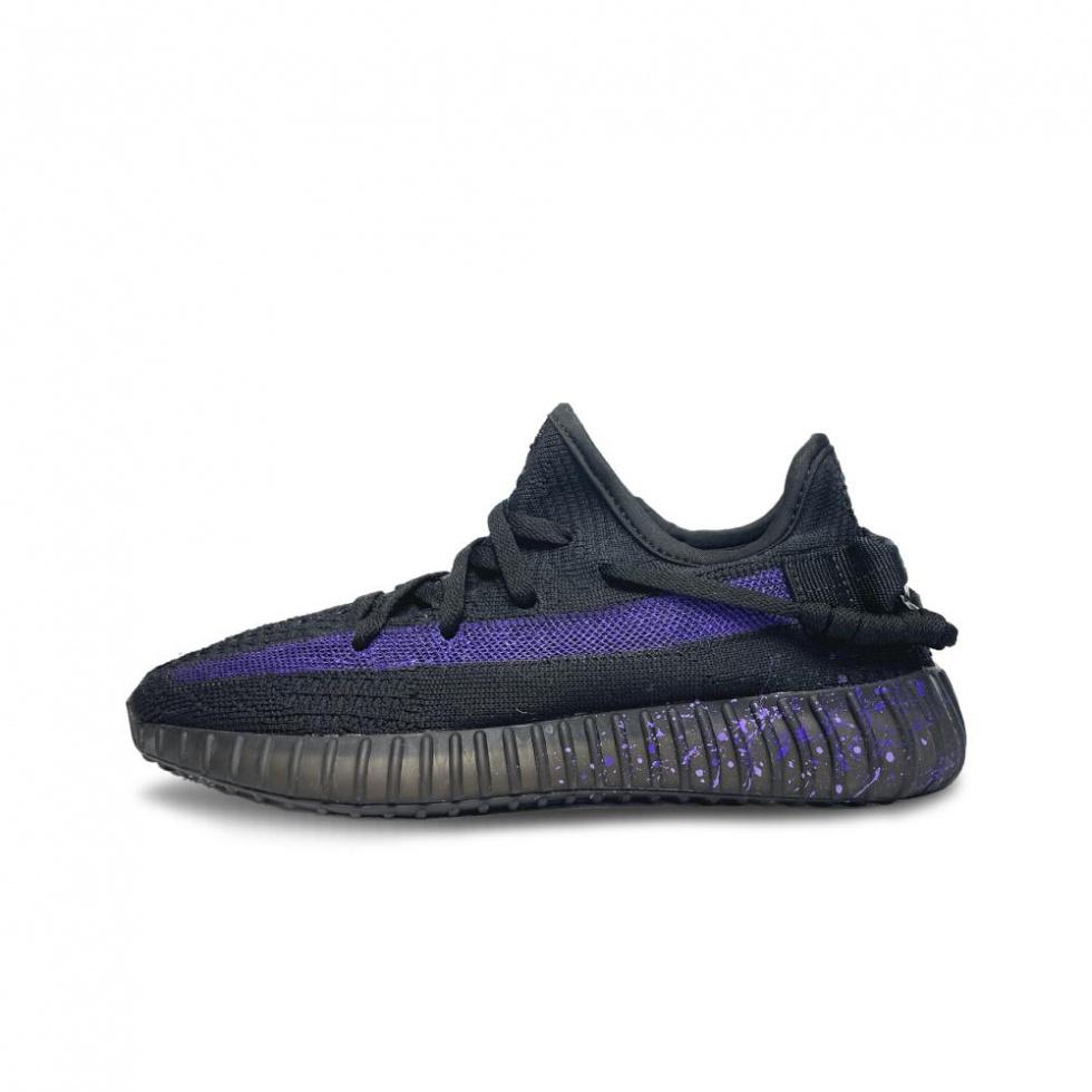 Adidas Originals Yeezy Boost 350 Moisture-Wicking Coverage Quick Dry Low-Top Casual Shoes Unisex Black Purple