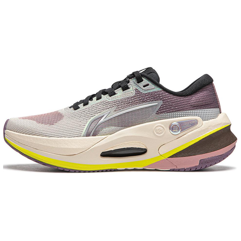 LINING Furious Rider 7.0 V2 Running Shoes Women's Low Top Rock White Gray/Frost Dusty Purple