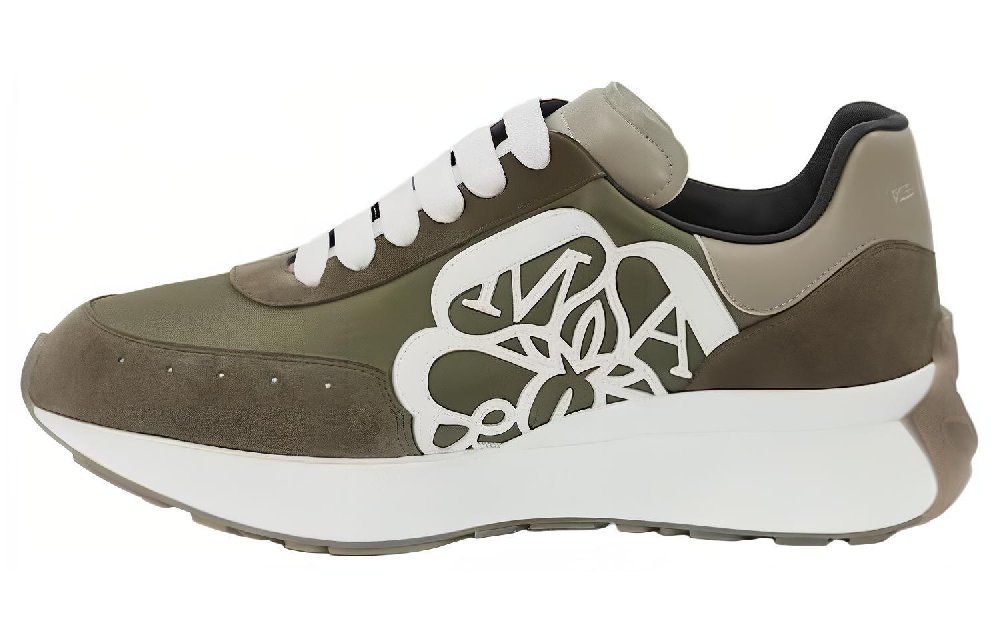 Alexander McQueen Sprint Runner Khaki White