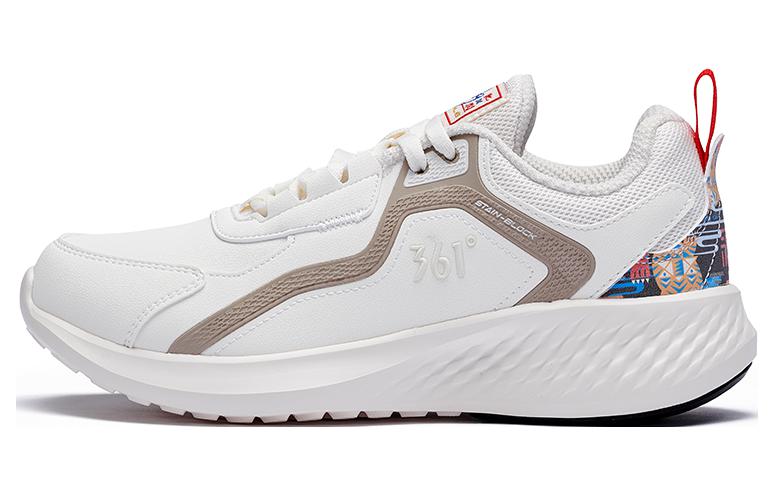 361° Slip Resistant, Abrasion Resistant, Breathable Low Top Running Shoes Women's White Gold