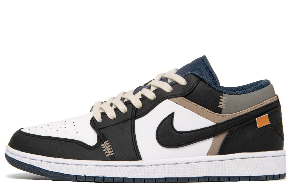 Jordan Air Jordan 1 Shadow Thinning Anti-Slip Wear-Resistant Low-Top Vintage Basketball Shoes Men's Black White