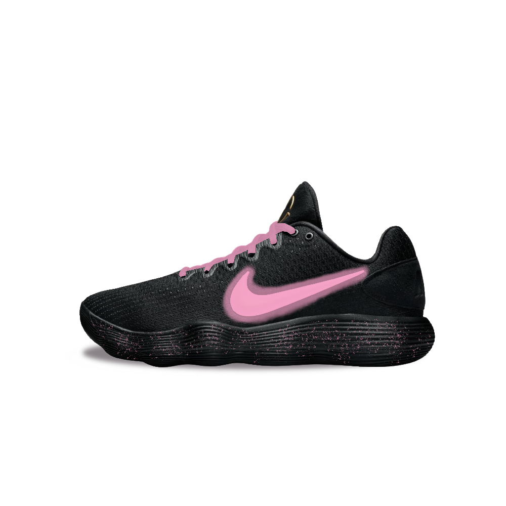 Nike Hyperdunk 2017 Abrasion Resistant Low Top Basketball Shoes Men's Black Pink