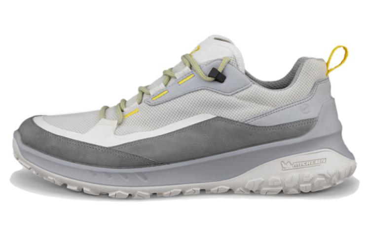 Ecco Low Top Casual Shoes Men's Gray White