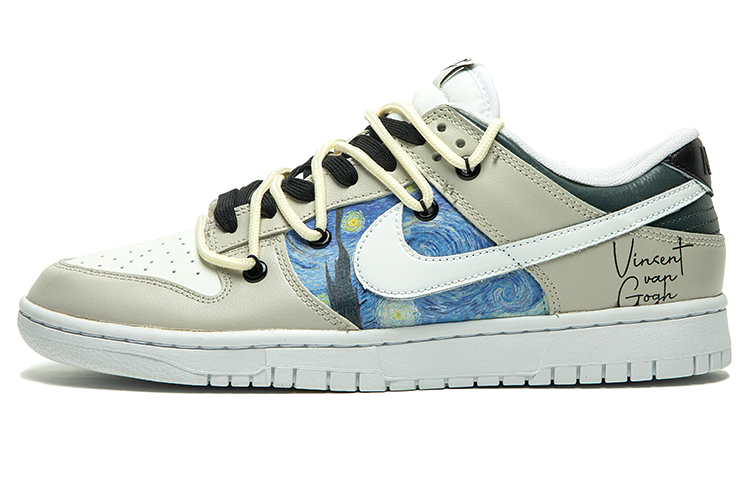 Nike Dunk Low Low-Top Skateboard Shoes Men's White Gray
