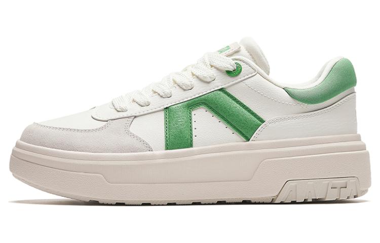 Anta Life Collection A Road Durable Breathable Low-Top Skateboard Shoes Women's White Green