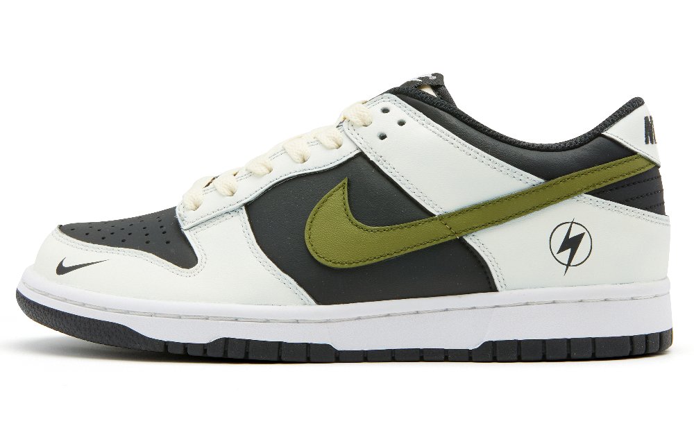 Nike Dunk Low Slip-Resistant Cushioning Low-Top Skateboard Shoes GS White Green