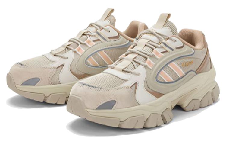 Kappa Anti-Slip Wear-Resistant Low-Top Chunky Sneakers Unisex Gray Brown