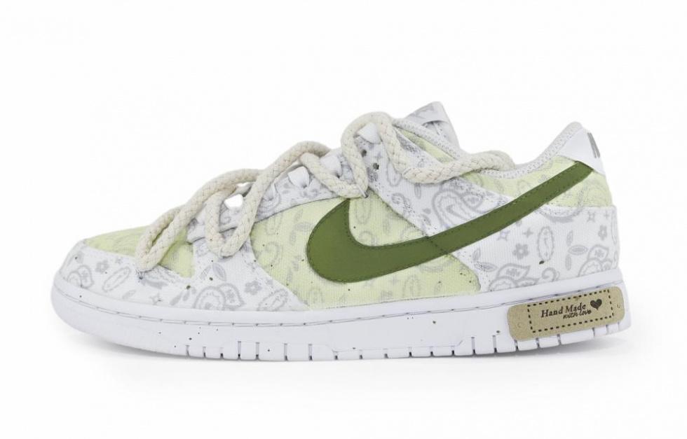 Nike Dunk Smart Fruit Cheese Matcha Low-Top Skateboard Shoes Women's White Green