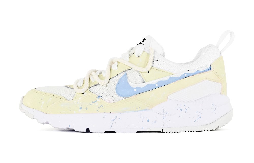 Nike Pegasus '92 Cushioning Anti-Slip And Wear-Resistant Low-Top Running Shoes Women's Beige Blue