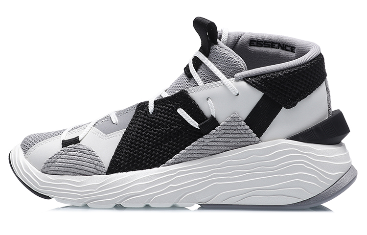 LINING Essence Basketball Shoes Women's Mid-Top Gray/White/Black
