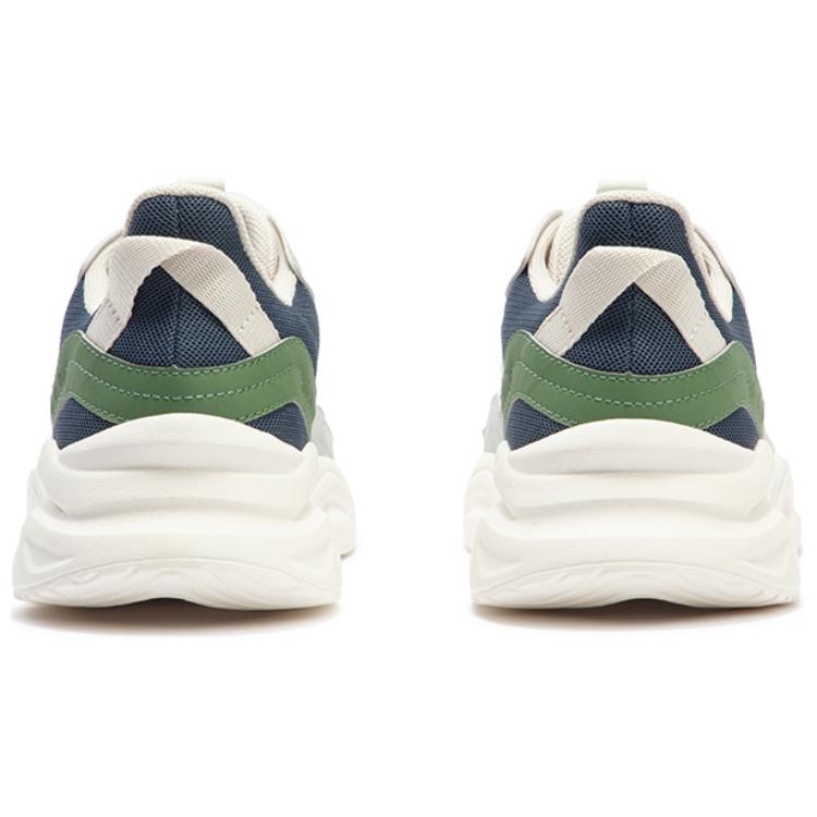 361° Abrasion Resistant Low Top Casual Shoes Men's White Gray Green