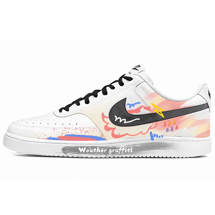Nike Court Vision 1 Wind Thunder Clear Rain Anti-Slip Wear-Resistant Low-Top Skateboard Shoes Men's Orange
