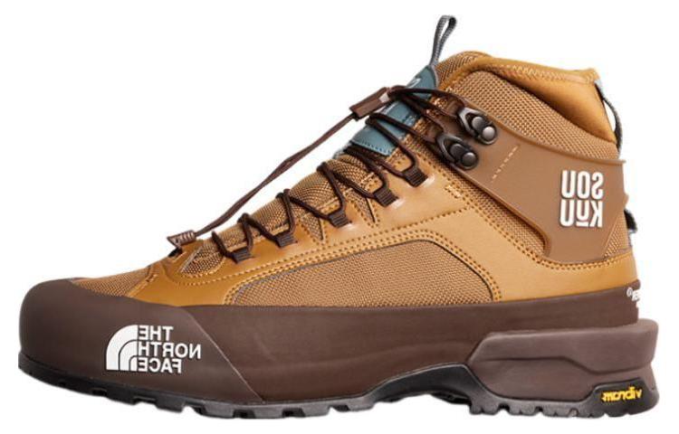 THE NORTH FACE SOUKUU Series Cushioning Anti-Slip And Wear-Resistant High-Top Outdoor Shoes Men's Brown
