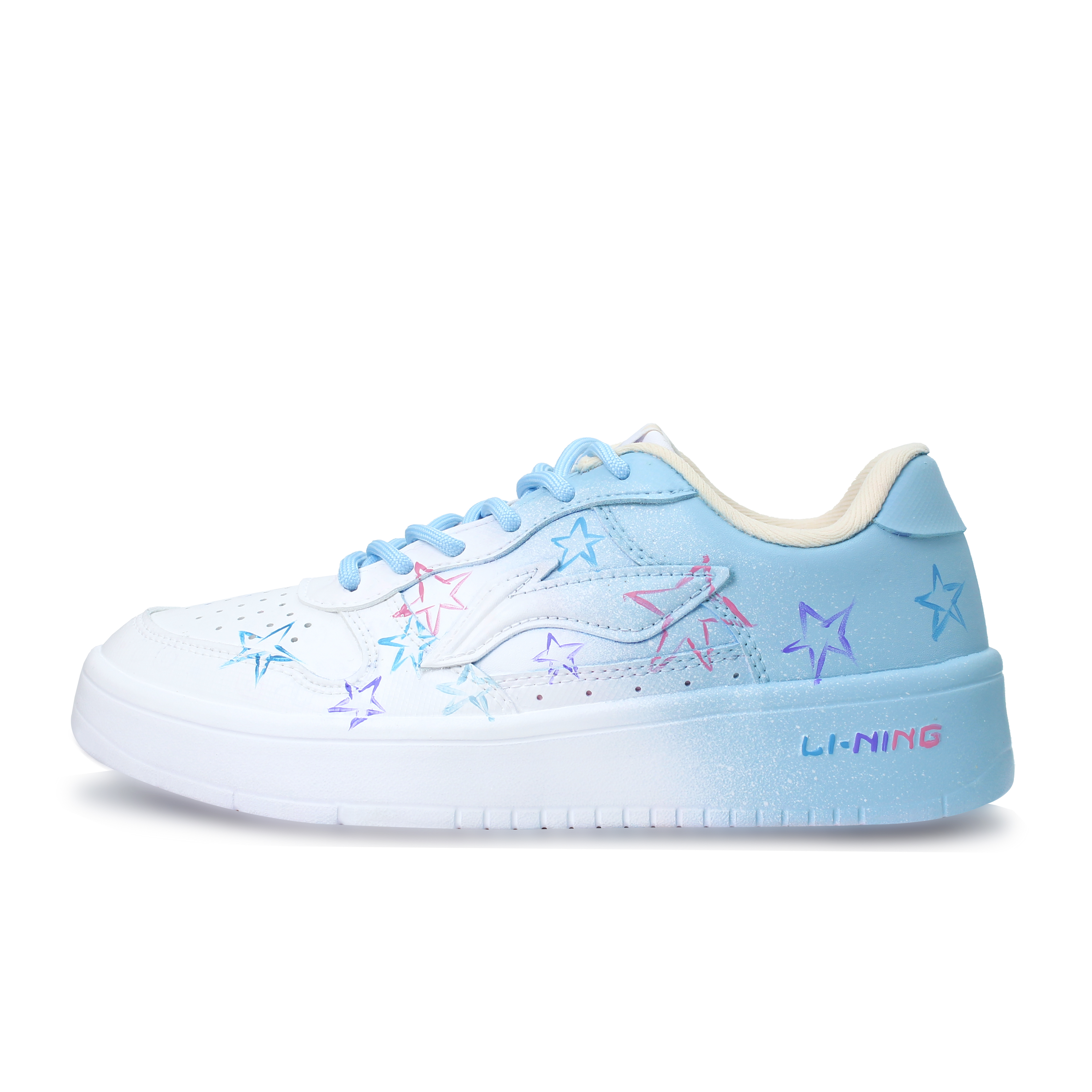 LINING Pontoon Boats Skateboard Shoes Unisex Low top Blue White