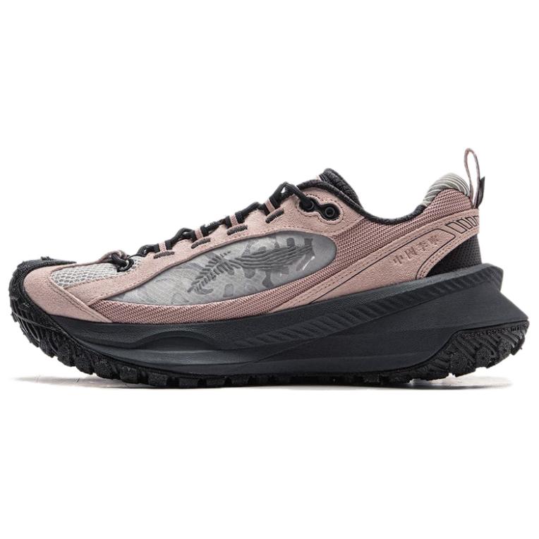 LiNing Travel Hero CRC Abrasion Resistant Slip Resistant Low Top Casual Shoes Unisex Pink Gray