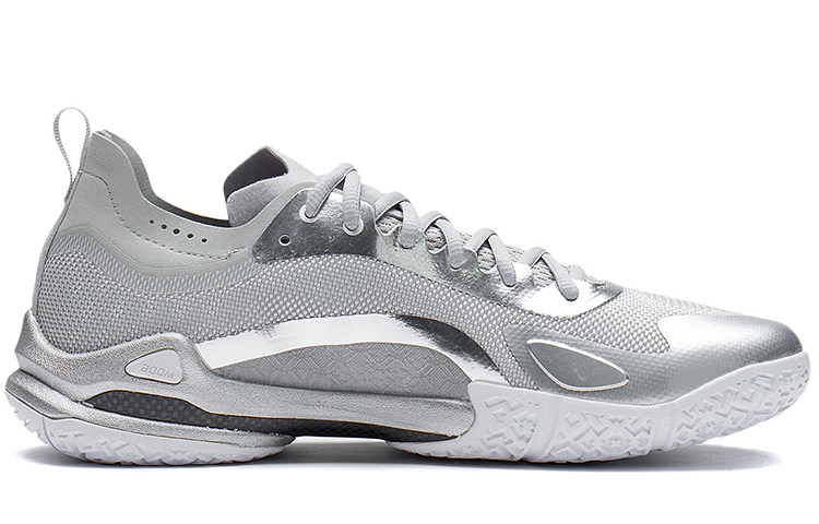 LiNing Sprint Pro Cushioning, Abrasion Resistant, Support, Impact Resistant Low top Badminton Shoes Unisex Silver