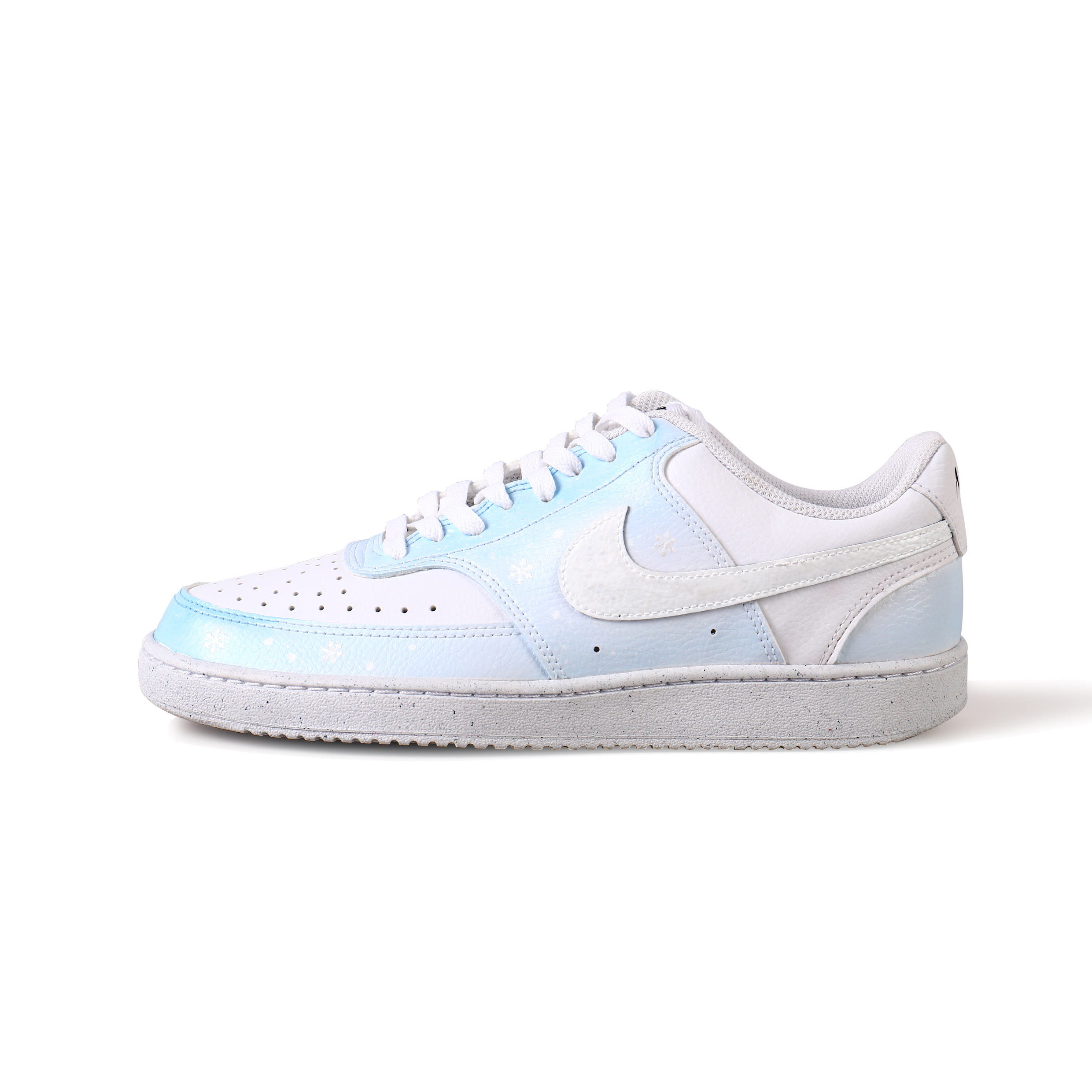 Nike Court Vision 1 Coverage Cushioning Abrasion Resistant Height Increasing Low top Skateboard Shoes Men's Blue White