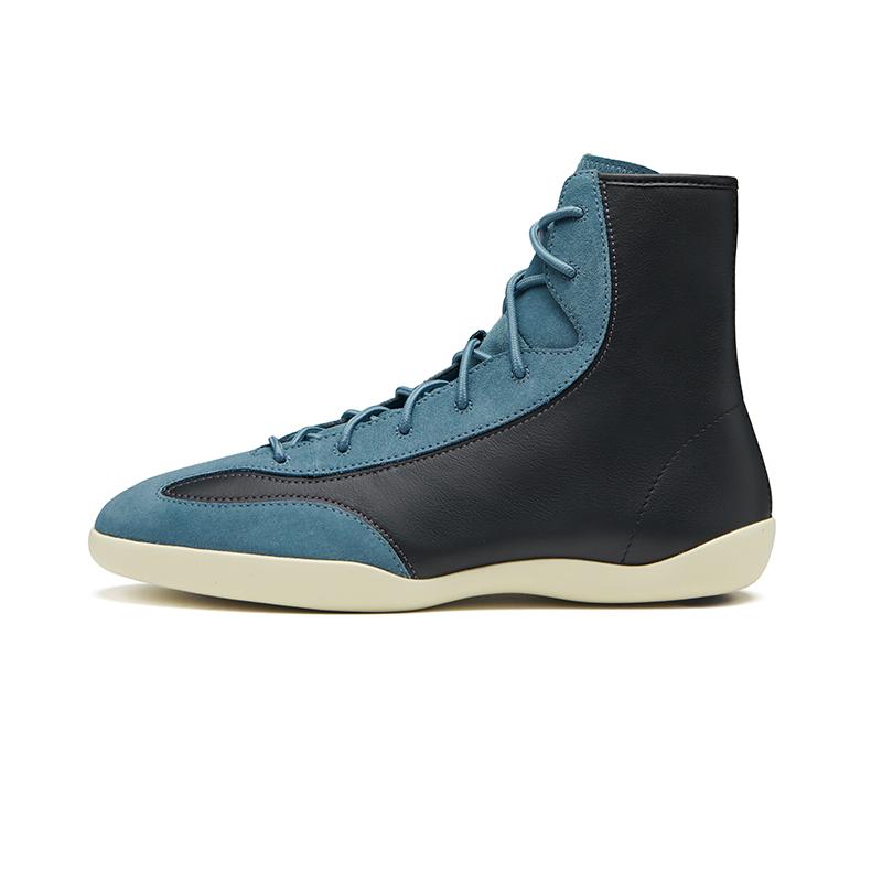 EQLZ EQUALIZER Vintage Basketball Shoes Unisex High-Top Phantom Black/Classical Style Blue