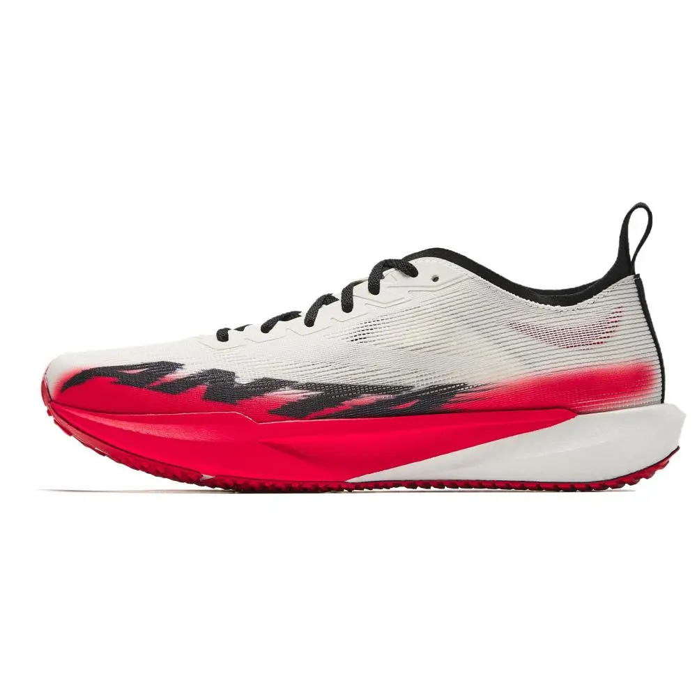 ANTA Running Shoes Men's Low top Ivory White/Fiery Red/Basic Black