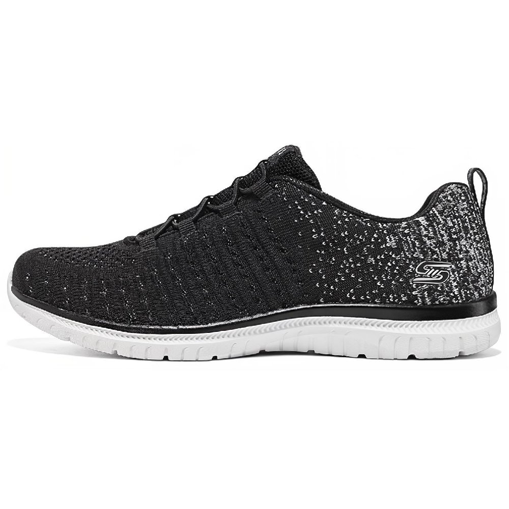 Skechers Shock Absorbers With Slip Resistant And Abrasion Resistant Properties Low Top Casual Shoes Women's Black White