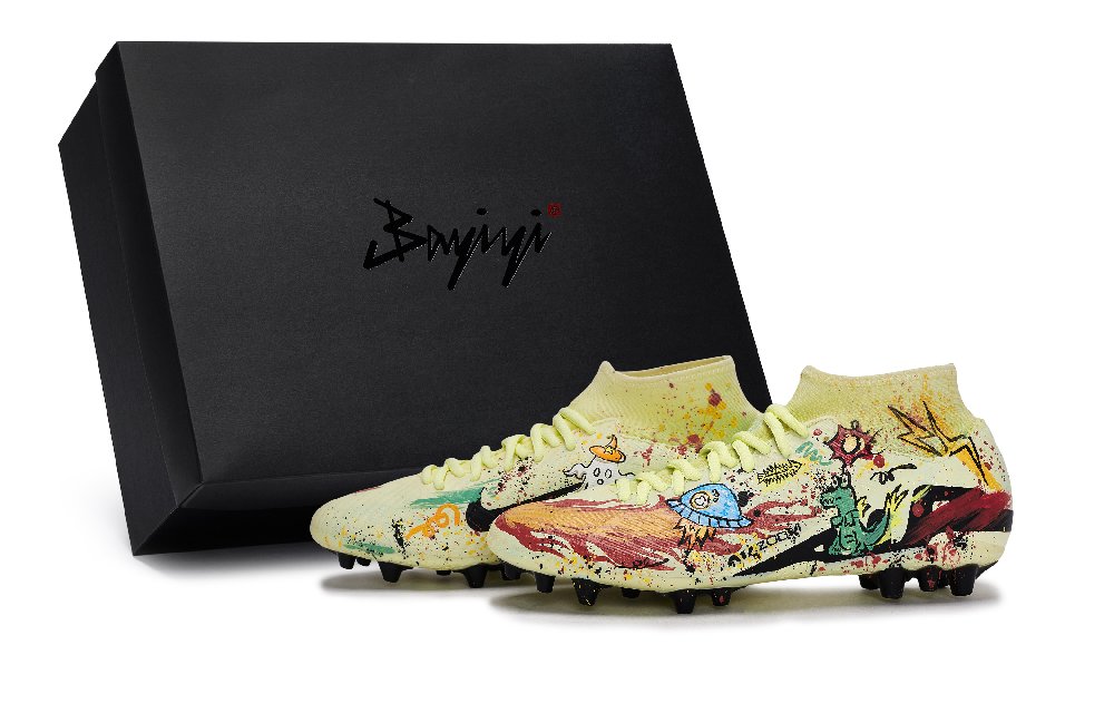 Nike Mercurial Superfly 9 Slip Resistant Soccer Shoes Men's Red Yellow Blue Green