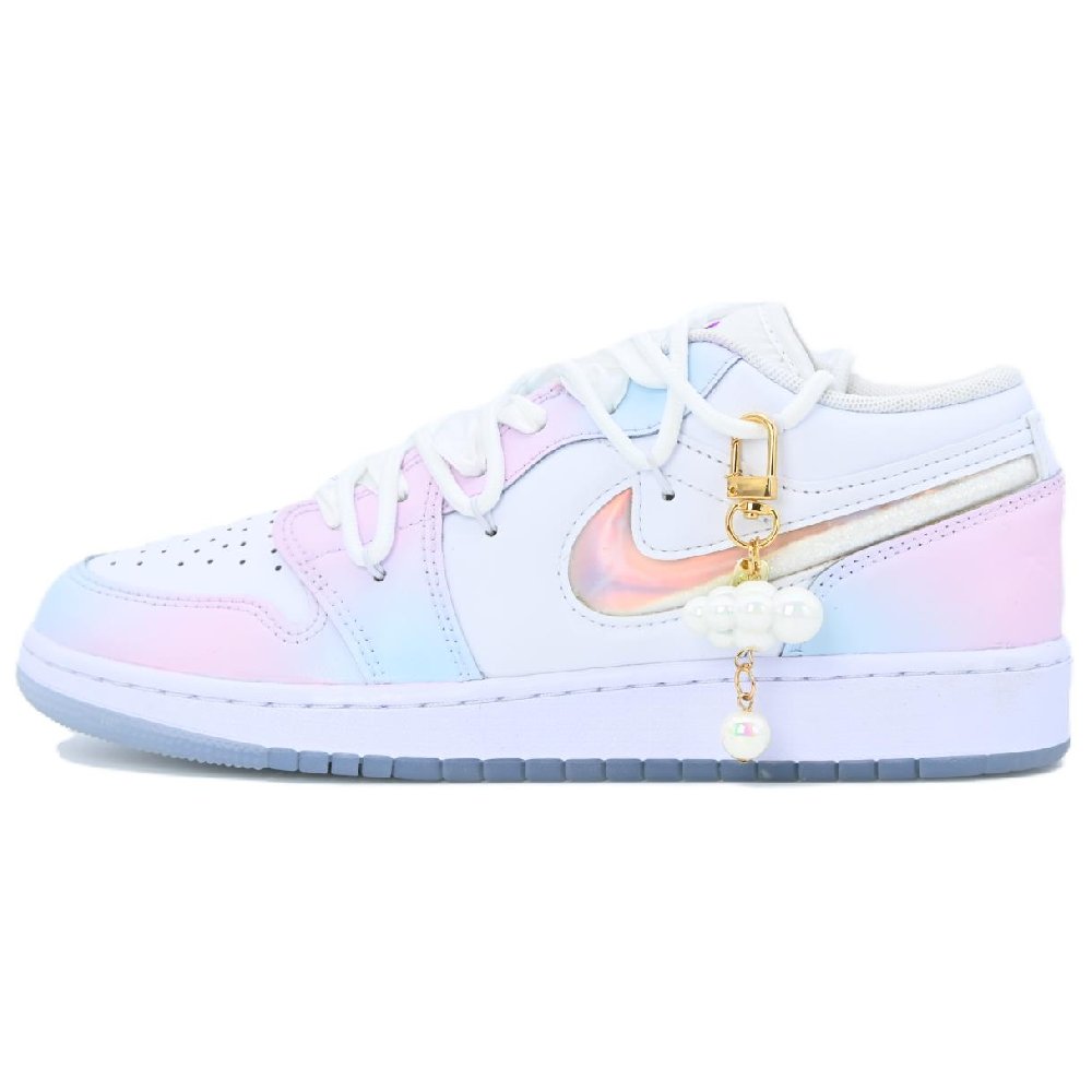 Jordan Air Jordan 1 Vintage Basketball Shoes Women's Low Top Blue/Pink