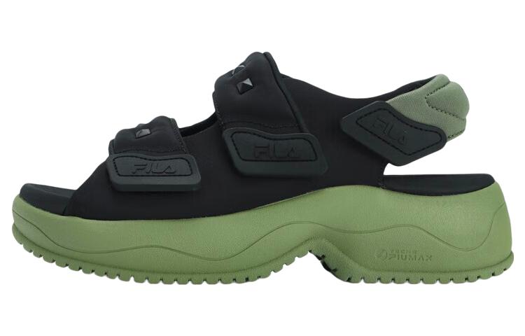 FILA Puff Sandals 'Black Green' Women's