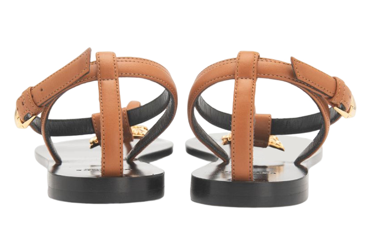 VERSACE Stylish Sandals Women's Brown Black