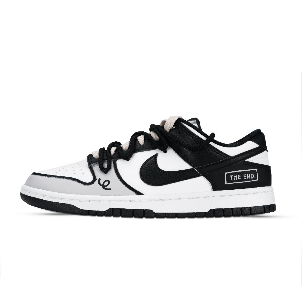 Nike Dunk Anti Slip Wear Resistant Low Top Skateboard Shoes Unisex Black White Gray