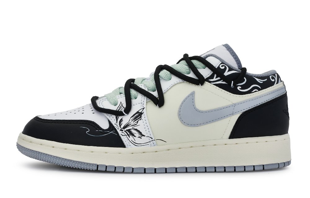 Jordan Air Jordan 1 Vintage Basketball Shoes Women's Low Top White/Black