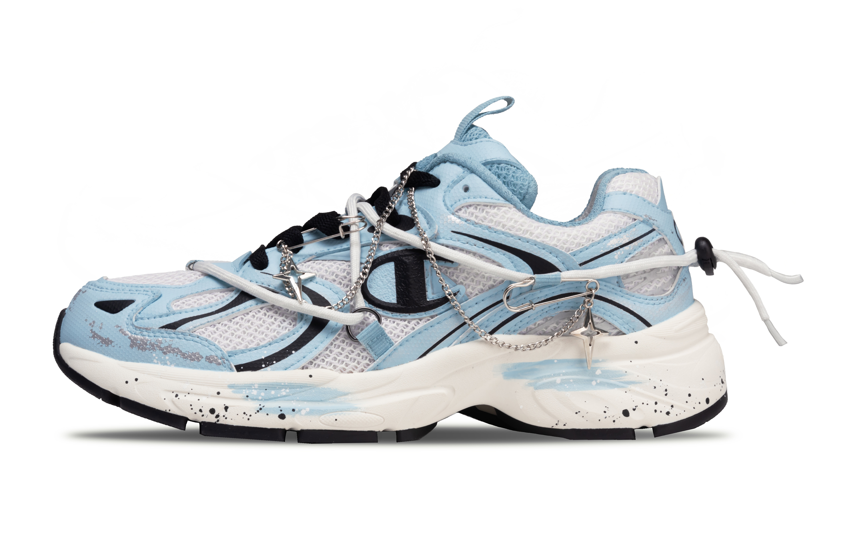 Champion Slip Resistant Abrasion Resistant Low top Running Shoes Unisex Blue White