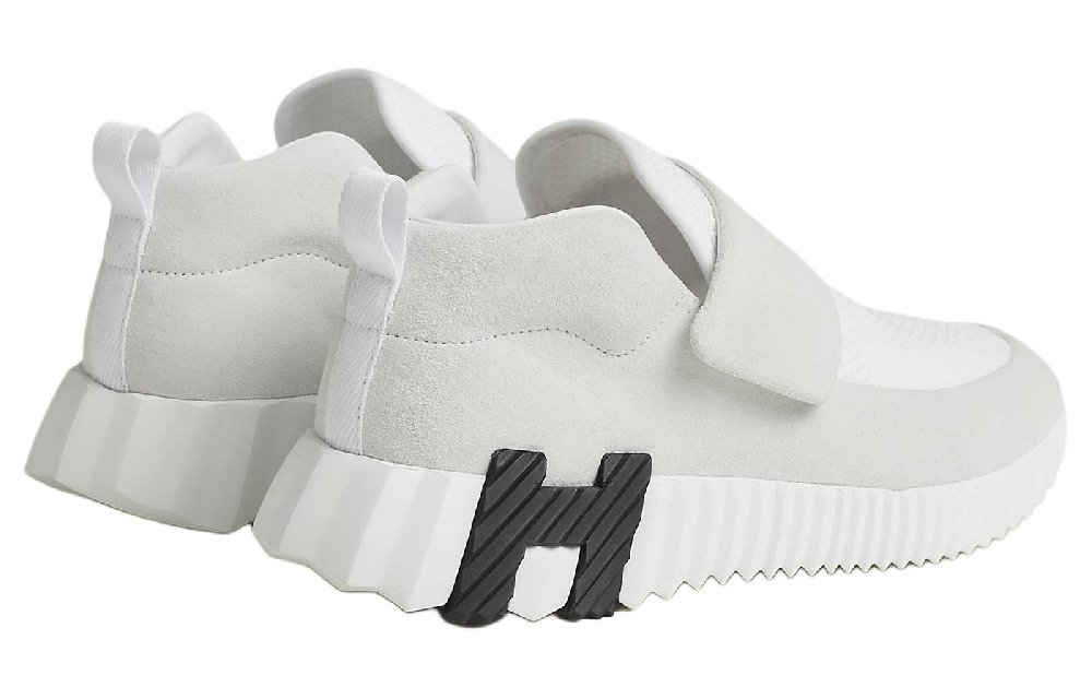 HERMES H Low-Top Casual Shoes Women's White Gray