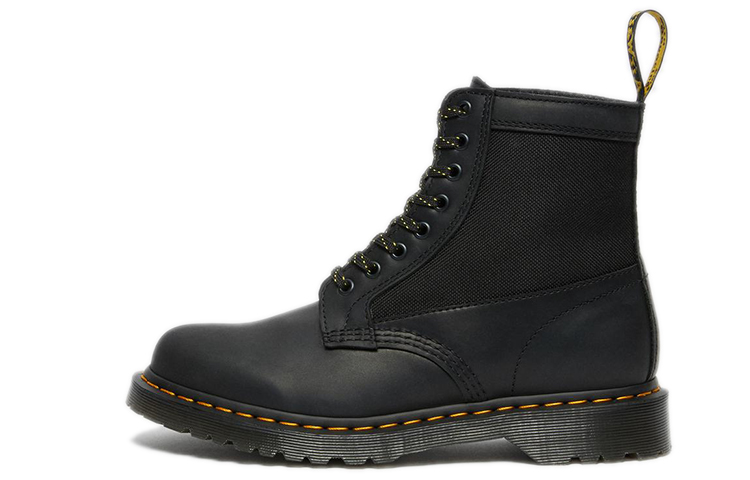 Dr. Martens 1460 Panel Leather Lace Boots Black/Yellow