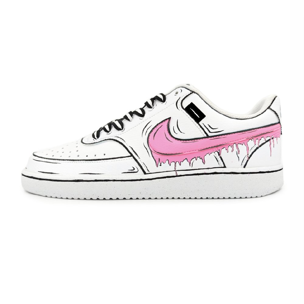 Nike Court Vision 1 Slip-Resistant Low-Top Skateboard Shoes Unisex Pink