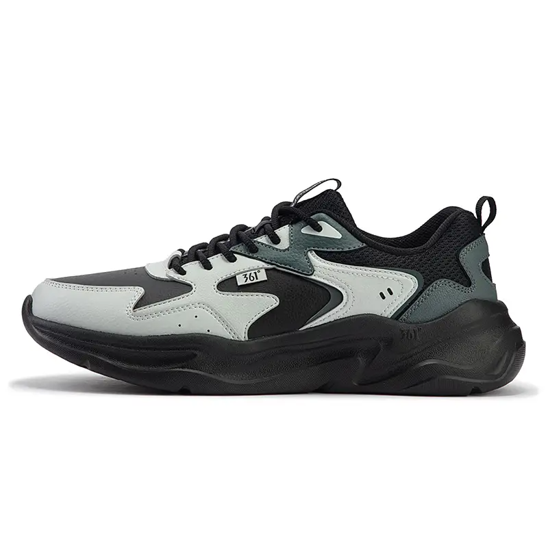 361° Ode Breathable Low-Top Casual Shoes Men's Black Gray